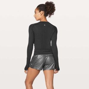 lululemon athletica Black and Silver Athletic Shorts